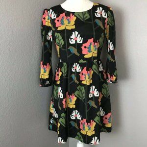 Fossil Tree and Bird Fit and Flare Dress